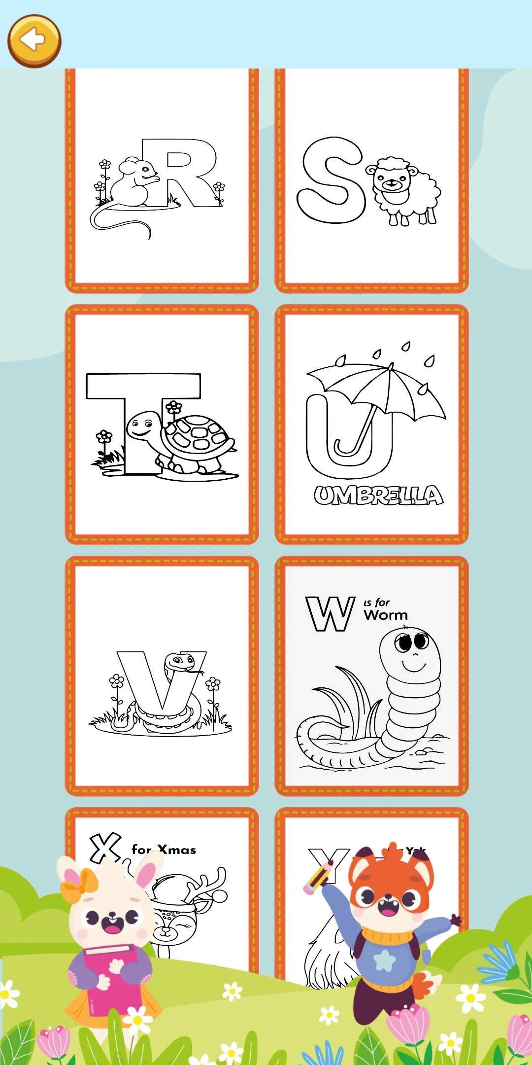 Coloring Glitter Alphabets ABC screenshot