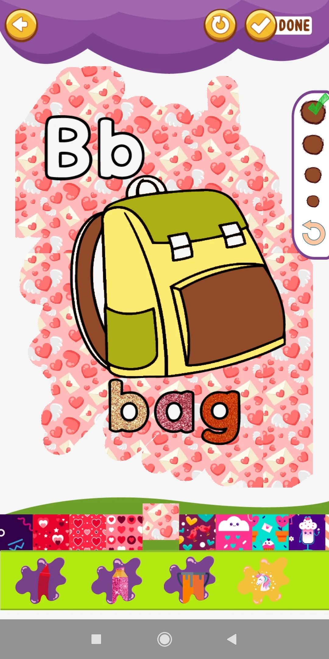 Coloring Glitter Alphabets ABC screenshot